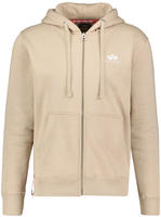 Alpha Industries 118342-679-S, Alpha Industries Basic Zip Hoodie Beige male