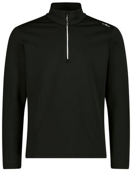 CMP Men's Sweatshirt made from Stretch-Performance fleece in plain hues (3E15747) black/white