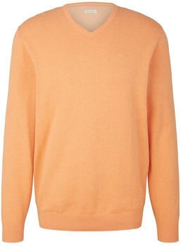 Tom Tailor Melierter Pullover mit V-Ausschnitt (1027665) orange