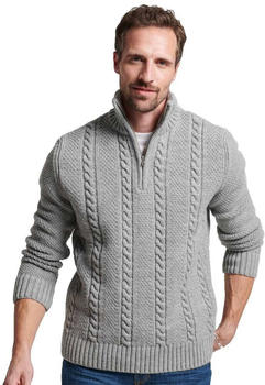 Superdry Vintage Jacob Henley Half Zip Sweater (M6110527A) grau