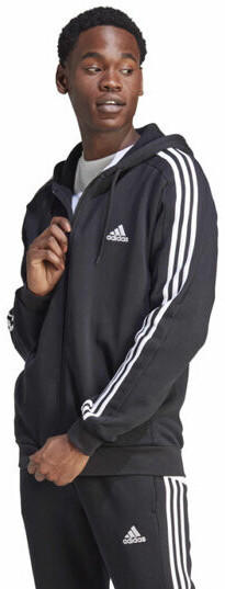 Adidas Essentials Fleece 3-Stripes Full-Zip Hoodie black (IB4029)