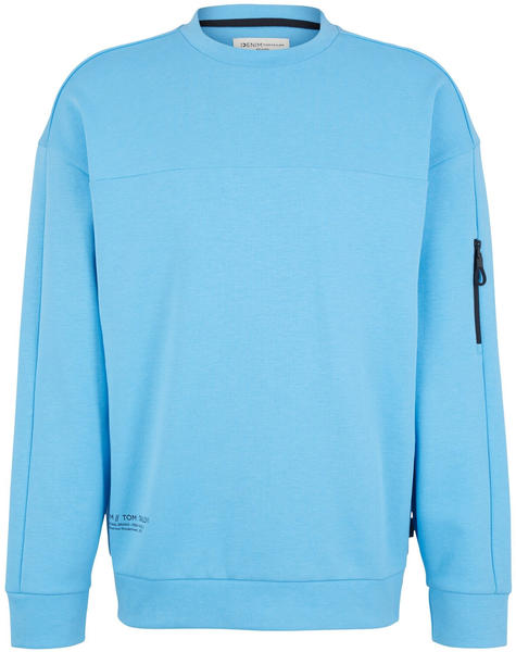 Tom Tailor Denim Sweatshirt mit Print (1035664-18395) rainy sky blue