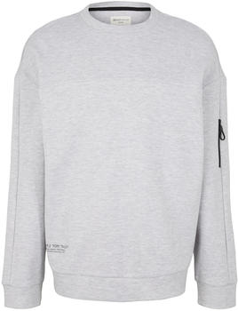 Tom Tailor Denim Sweatshirt mit Print (1035664-15398) light stone grey melange
