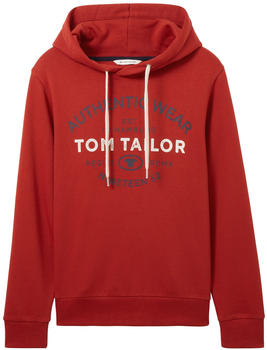 Tom Tailor Hoodie mit Logo Print (1038744-14302) velvet red