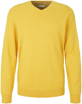 Tom Tailor Melierter Pullover mit V-Ausschnitt (1027665-30314) pleasant yellow melange