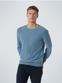 No Excess Pullover Crewneck Relief Garment Dyed + Stone Washed (15210104-137) washed blue