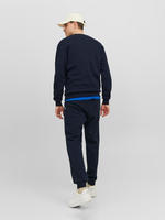 Jack & Jones Sweatshirt "JJEBRADLEY mit Rippb&uuml;ndchen f&uuml;r Alltag und Freizeit",