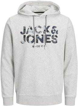 Jack & Jones JJJAMES SWEAT HOOD (12235338-4246089) white melange