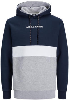Jack & Jones JJEREID BLOCKING SWEAT HOOD NOOS (12233959-4233455) navy blazer
