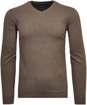 Ragman Strickpullover uni, V-Neck (742457-084) camel