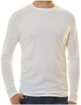 Ragman Langarm Shirt mit rundhals Bodyfit (482180-006) weiss
