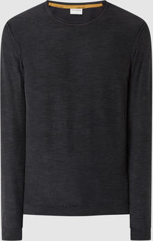 No Excess Pullover Crewneck Slub Garment Dyed + Stone Washed (17210801SN-020) black