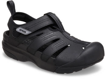 Crocs Yukon Fisherman Halbschuh Slipper Trekkingschuh Klettverschluss schwarz