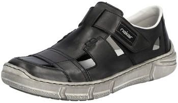 Rieker Slipper Leder Halbschuh Sandale Klettverschluss 04050