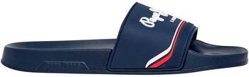 Pepe Jeans PMS70160 Klassische marineblaue Slider-Flip-Flops