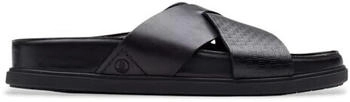 Clarks Torford Cross Schiebe-Sandalen Leder schwarz