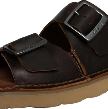 Clarks Solsbury Strap Schiebe-Sandalen Beeswax Leather