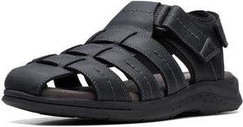 Clarks Walkford-Fisch Schwarzes Leder