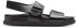 Clarks Torford Strap Flache Sandale schwarz Leder