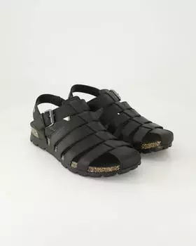 Panama Jack Samuel Men's Smooth Leather Sandal schwarz