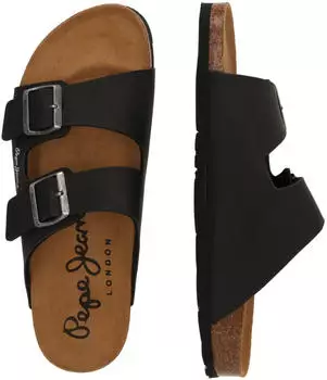 Pepe Jeans Bio Double Velour Sandals schwarz