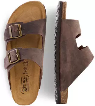 Camel Active Men's Leather Sandals dunkelbraun
