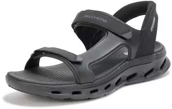 Skechers Slip-Ins Go Walk Glide Step 2.0 Quarter Strap Sandal schwarz/schwarz