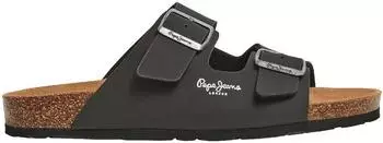 Pepe Jeans Double Velour Sandals schwarz