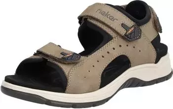 Rieker Men's Genuine Leather Trekking Sandals hellbraun
