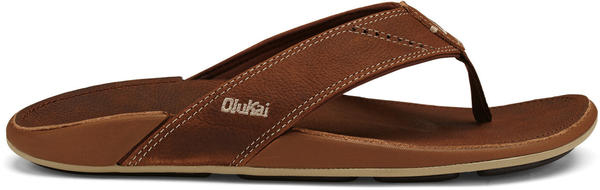 OluKai Men’s Leather Beach Sandals rum