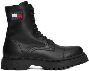 Tommy Hilfiger Lace Up Smooth Booties schwarz