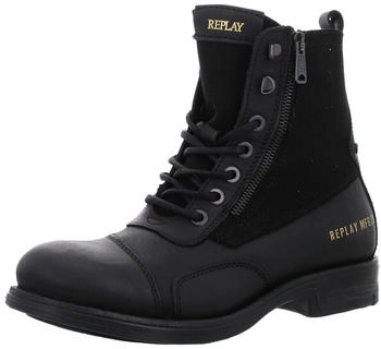 Replay Schnürboots schwarz