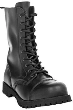 Boots & Braces 10-Loch Stiefel Rangers schwarz