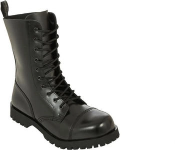 Boots & Braces Rangers 10-Loch-Stiefel schwarz