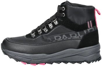 Napapijri Stiefelette Veloursleder Textil schwarz Warmfutter