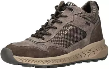 s.Oliver Ankle Boot Faux Leather/Textile Lace-up Boot taupe