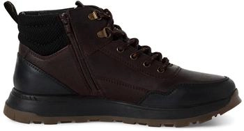 s.Oliver Leather/Textile Lace-up Ankle Boot dunkelbraun