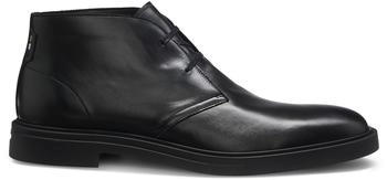 Hugo Boss Leather Desert Boots with Signature Stripes - Style Calev_Desb_ltfb schwarz