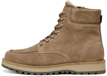 Marc O'Polo Lace-up boots made of genuine suede leather taupe