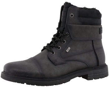 Tom Tailor Faux Leather Lace-up Ankle Boot dunkelgrau