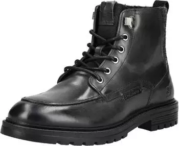 Bullboxer Smooth Leather Lace-up Ankle Boot schwarz