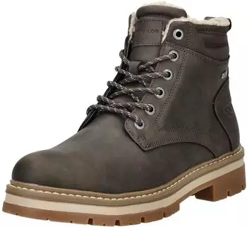 Tom Tailor Faux Leather Lace-up Ankle Boot braun