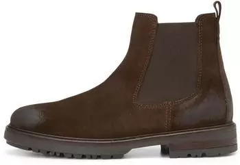 Marc O'Polo Chelsea Boots in Suede Slip-on grün (dark earth)