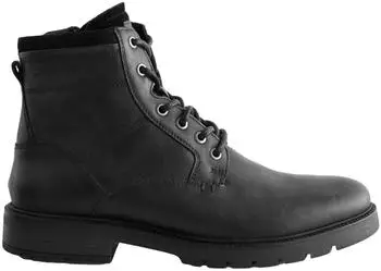 Next Fashion Leather Boots with Teddy Lining schwarz