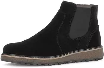 Pius Gabor Chelsea Boots with Contrast Stitching and Logo Embossing schwarz