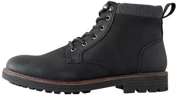 Next Fashion Lederstiefel mit Teddyfellfutter schwarz
