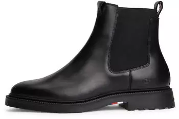 Tommy Hilfiger Light Chelsea Leather Ankle Boots (FM0FM05591) schwarz