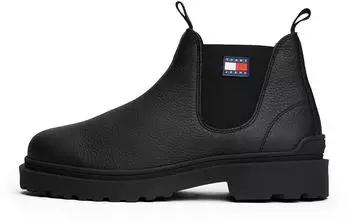 Tommy Hilfiger Low Boot Chelsea in Leather schwarz