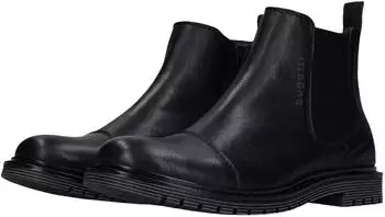 Bugatti Chelsea Boots Ankle Boot with Stretch Insert and Pull Tab - Narrow Fit schwarz