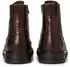 Marc O'Polo Ankle Boot made of Cowhide Leather with Natural Texture schwarz/cognac